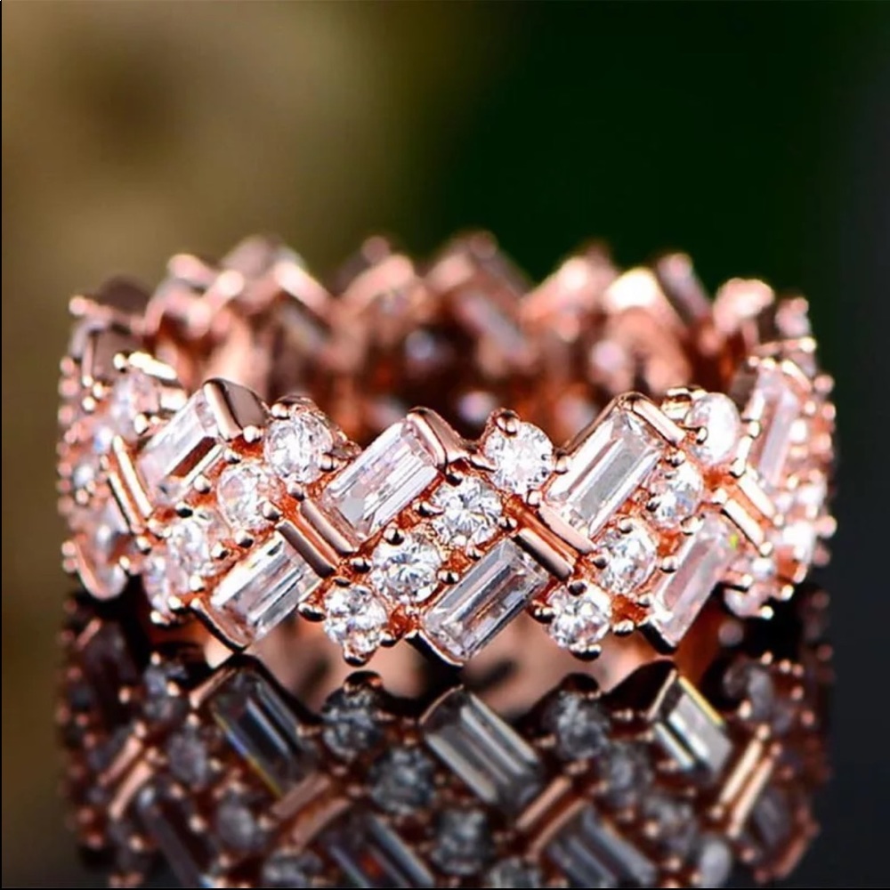 New Eternity Promise Rose Gold Diamond Ring - Picture 2 of 3